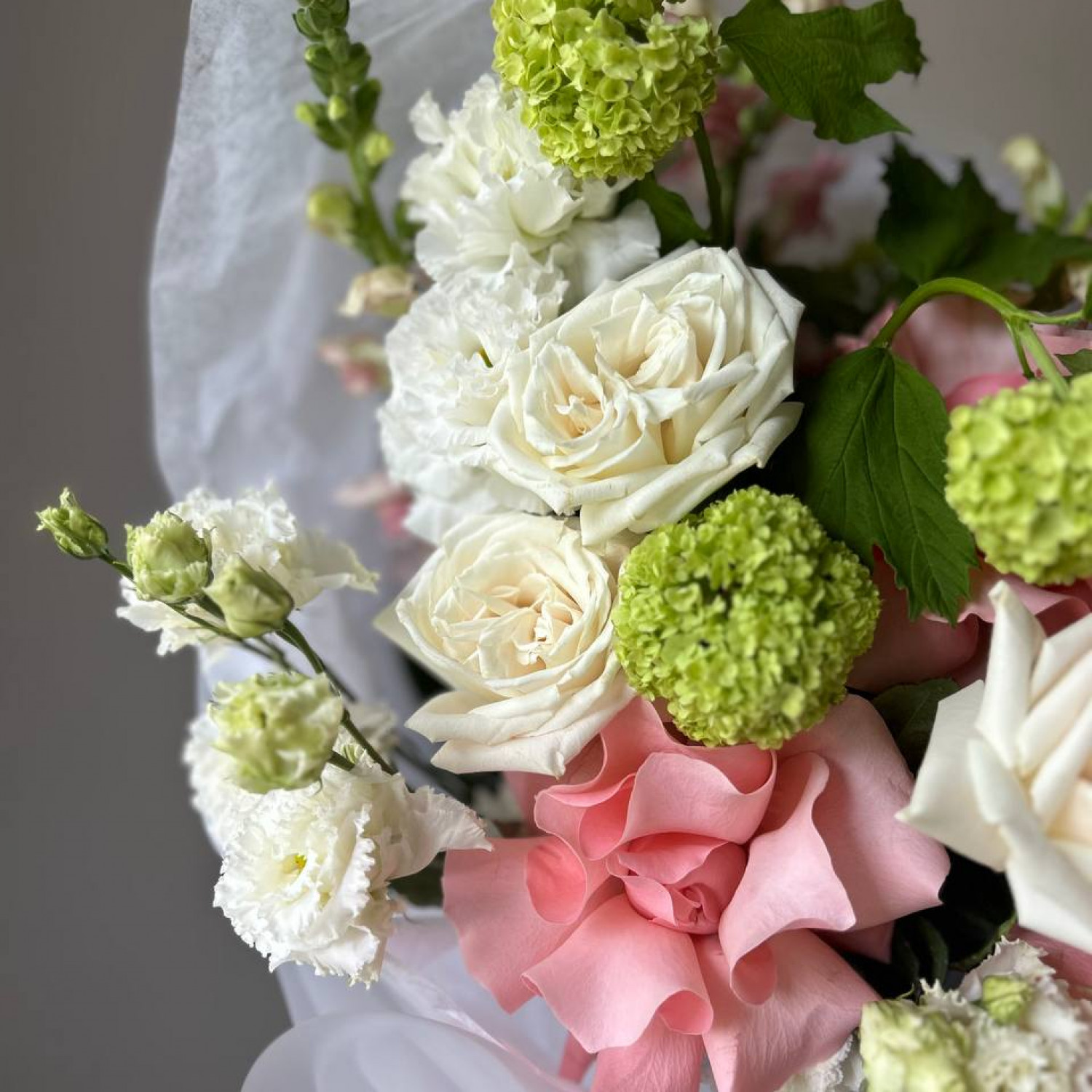 Авторский букет с французскими розами №62