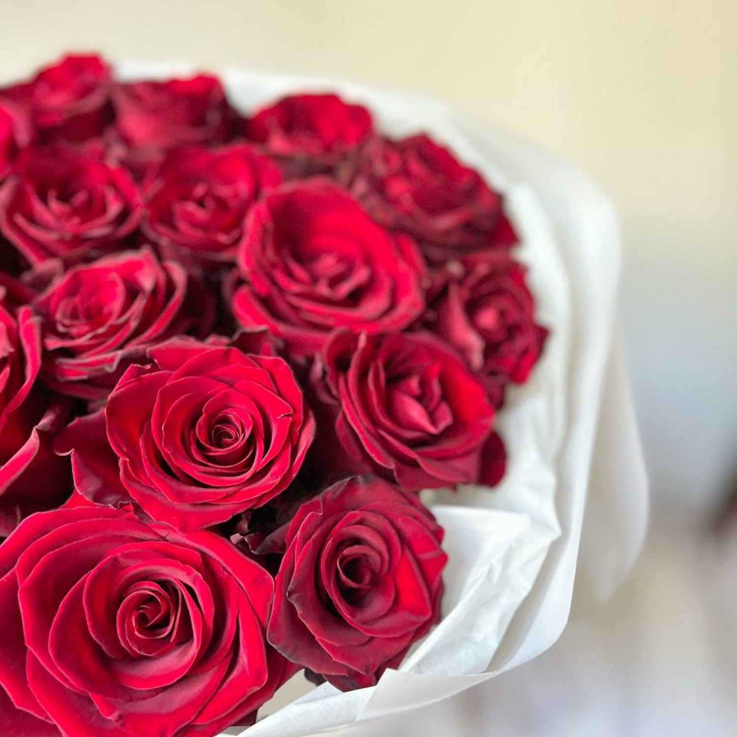 Монобукет из 21 красной эквадорской розы №72