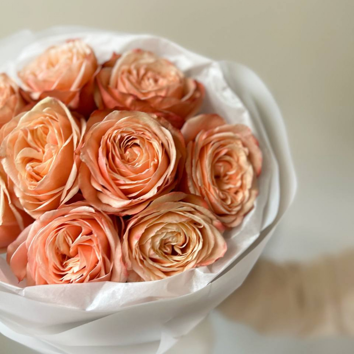 Монобукет из 9 пионовидных роз Кахала