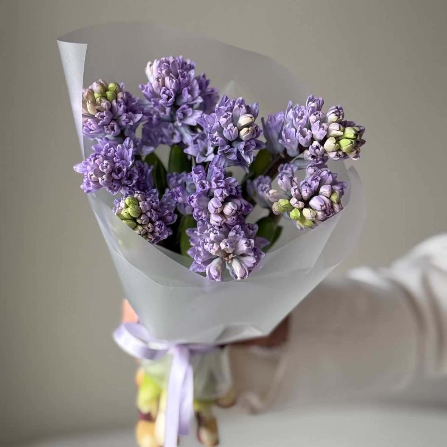 Монобукет из 9 лавандовых гиацинтов 203