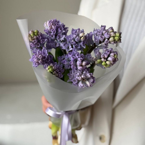 Монобукет из 9 лавандовых гиацинтов 203