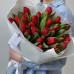 Монобукет из 29 красных Тюльпана