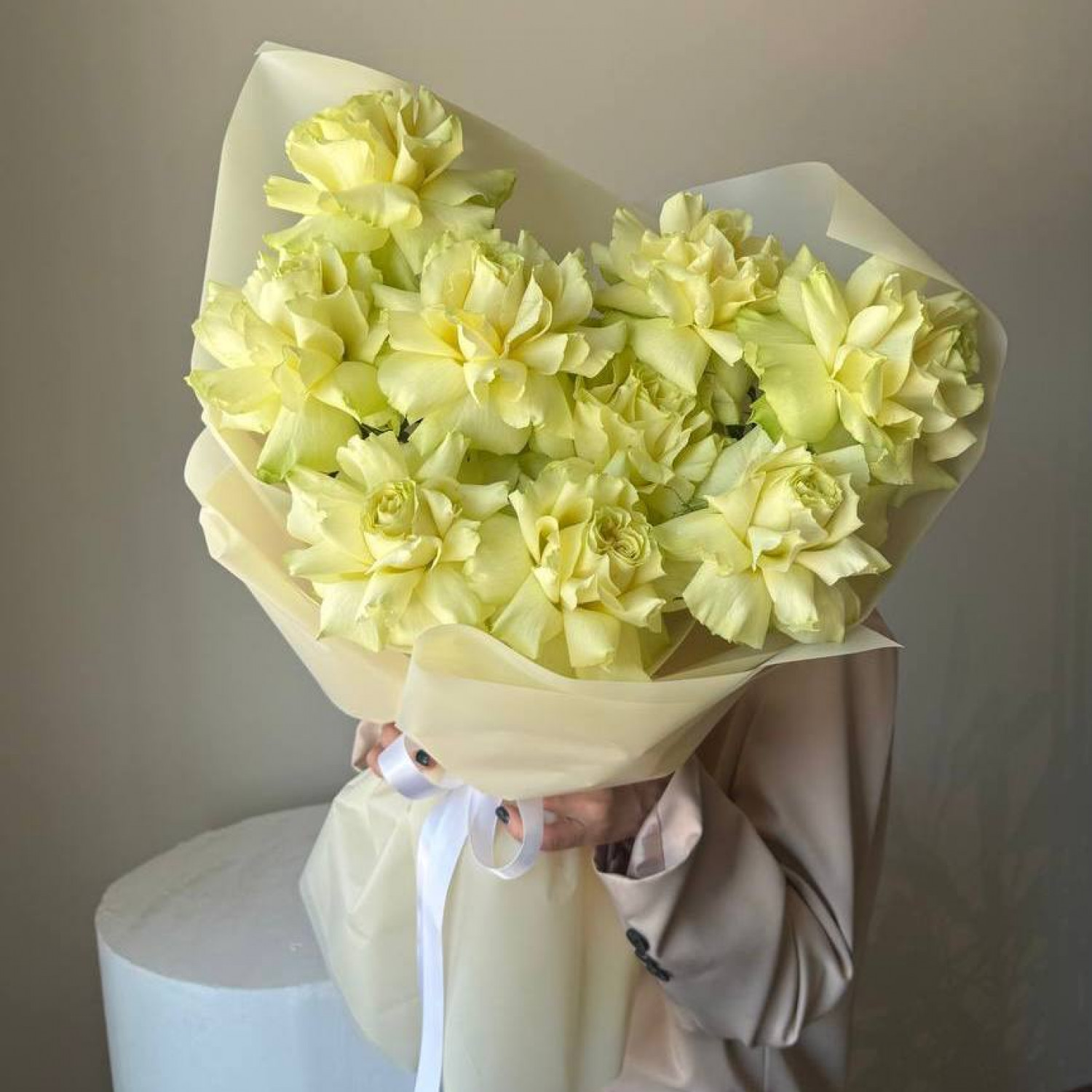 Монобукет из 9 французских вывернутых роз 211