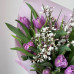 Ароматный весенний букет из пионовидных тюльпанов и генисты