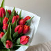 Монобукет из 25 красных тюльпанов