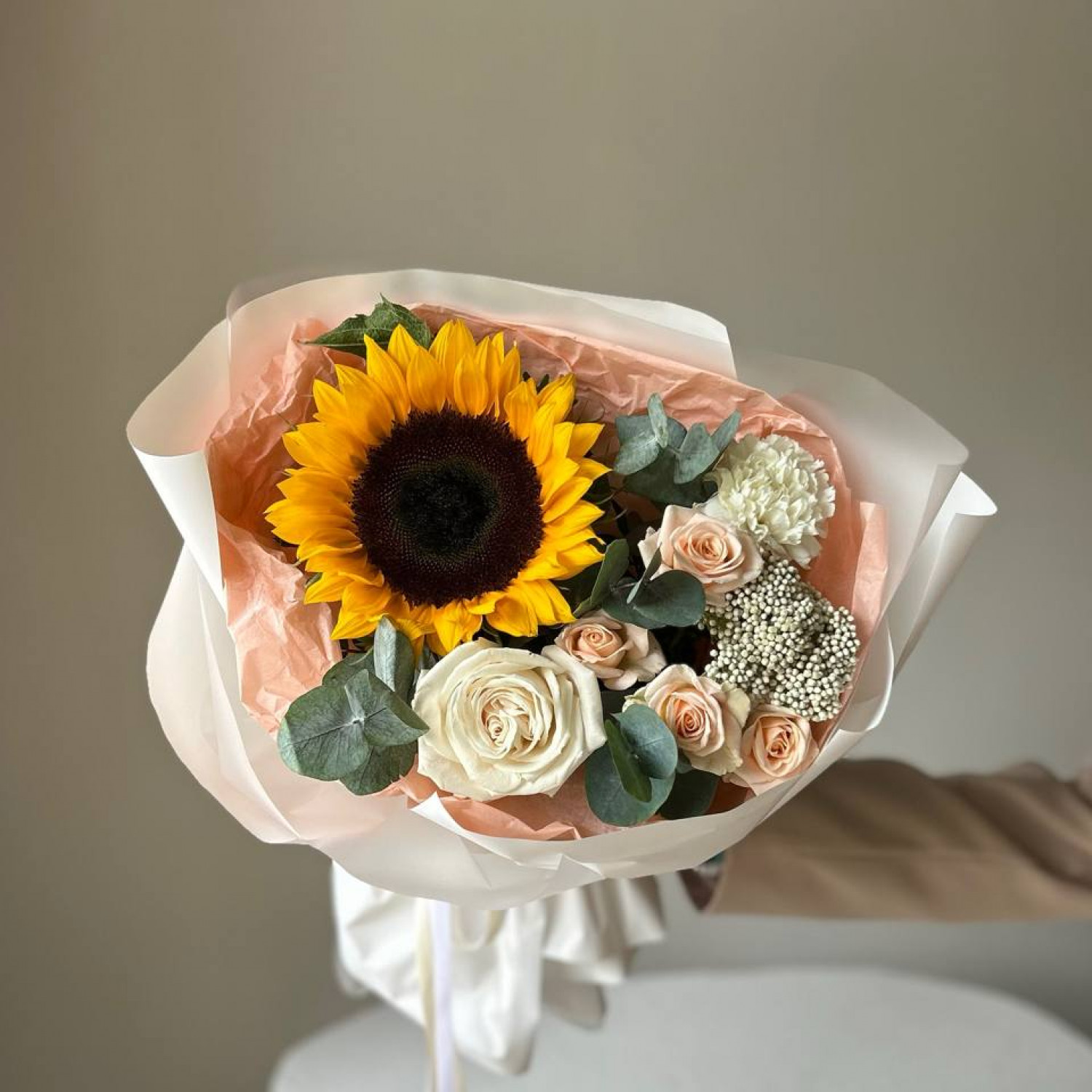 Авторский букет с Подсолнухом №106