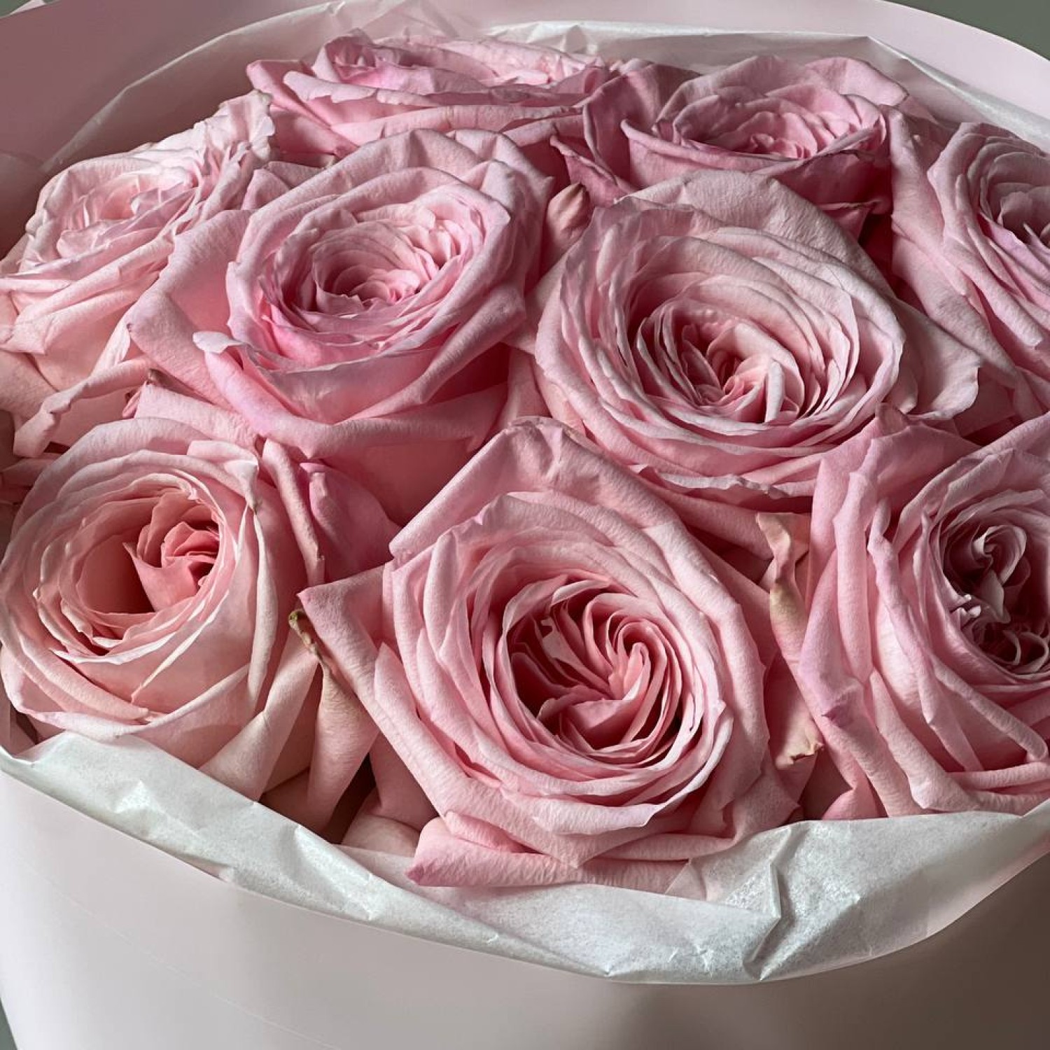 Букет из 9 парфюмных садовых роз Пинк Охара