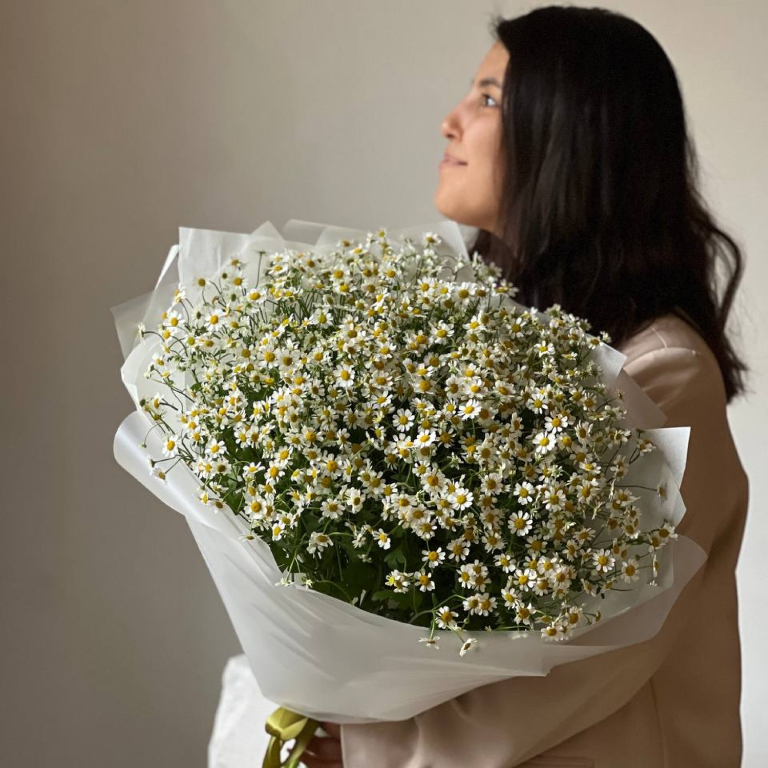 Монобукет из 19 кустовых ромашек