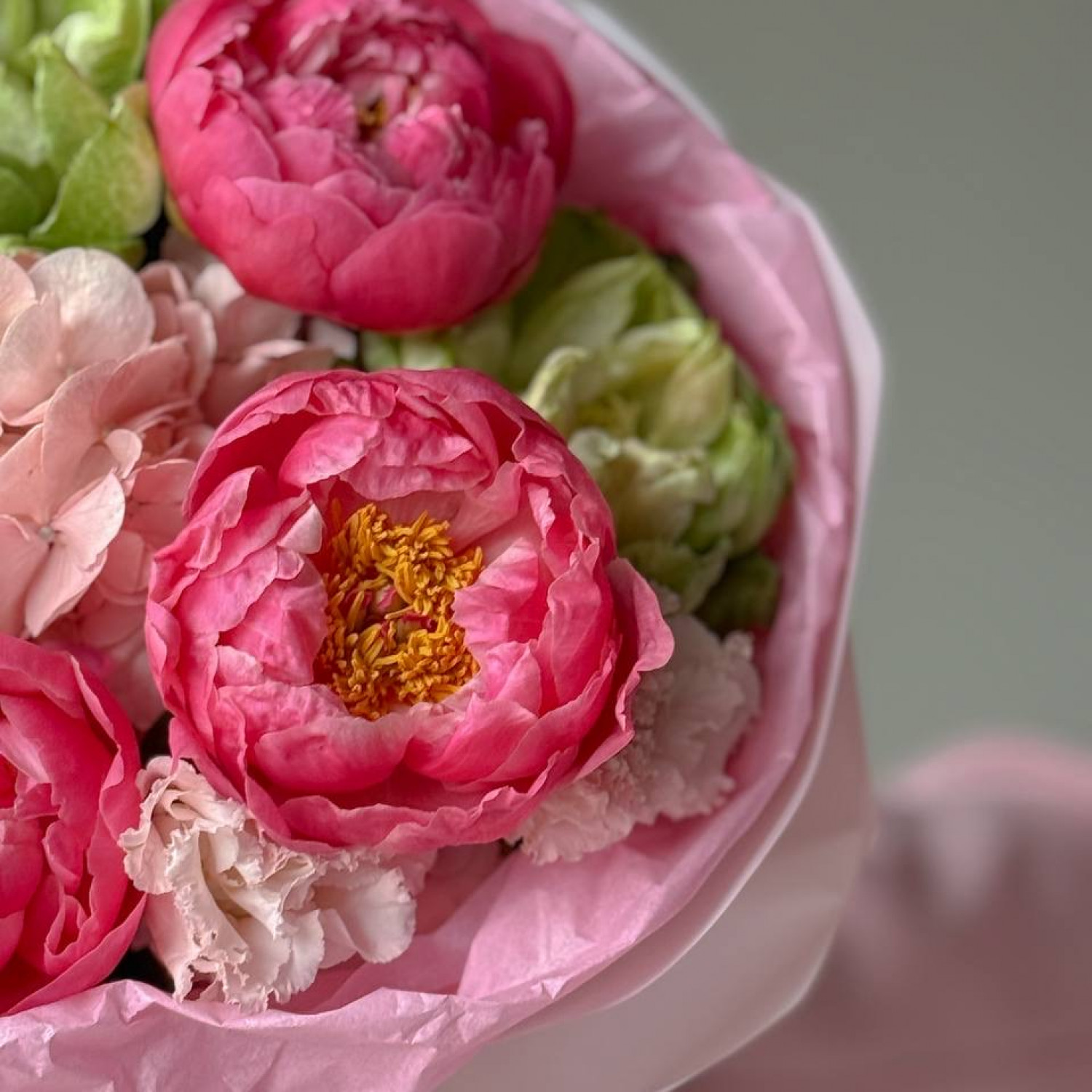 Авторский букет с пионами 287