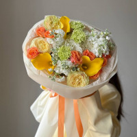 Авторский букет с желтыми каллами 288