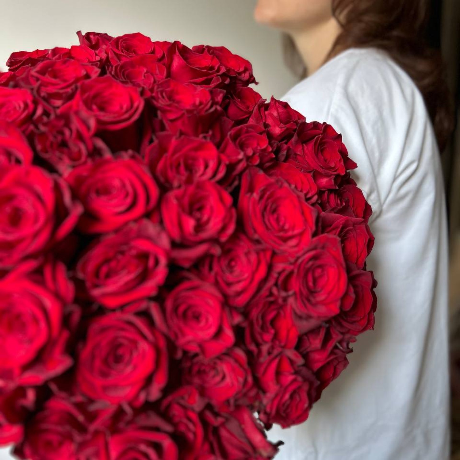 Букет их 51 красной розы 70 см