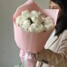 Монобукет из 9 белых пионов