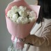 Монобукет из 9 белых пионов
