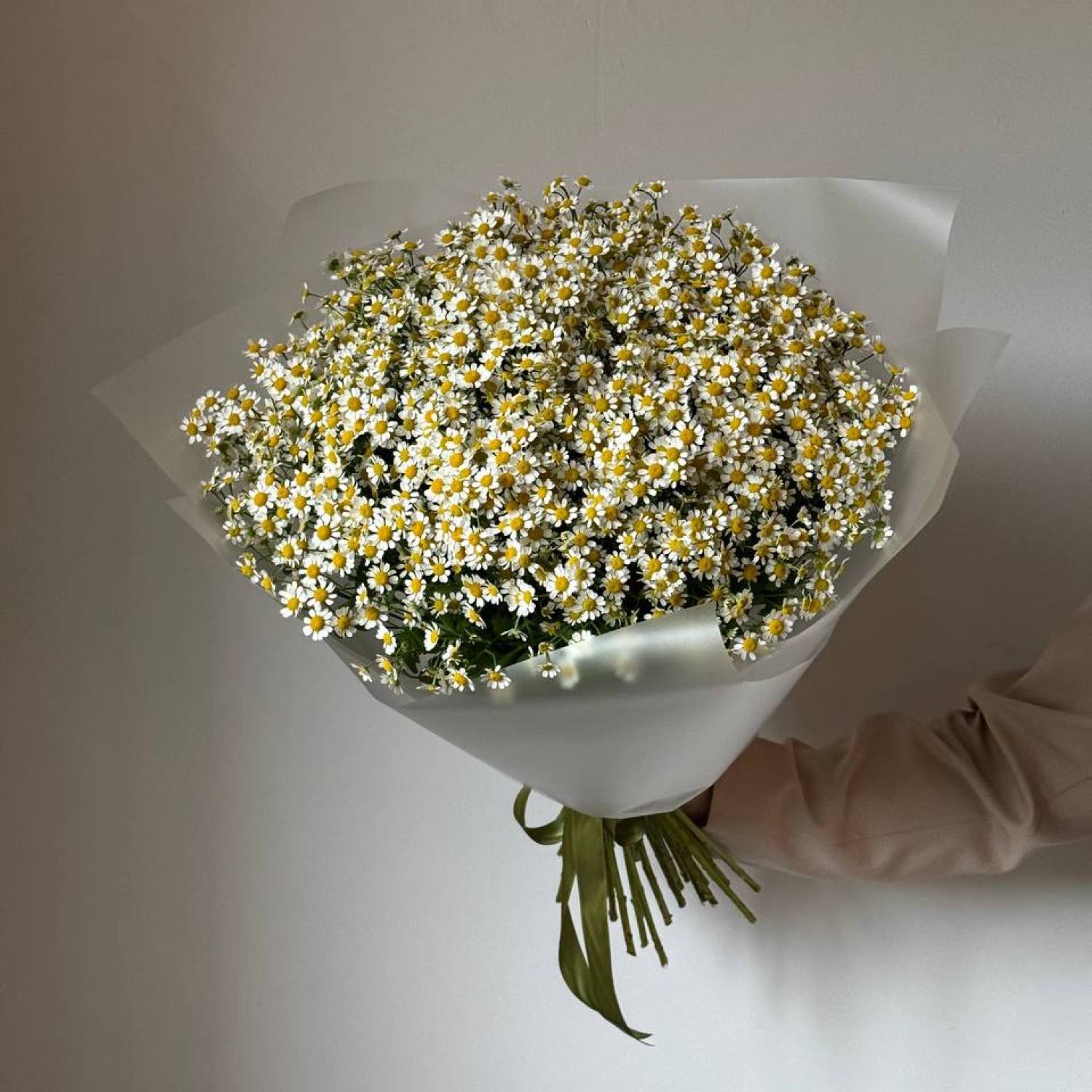 Монобукет из 39 кустовых ромашек