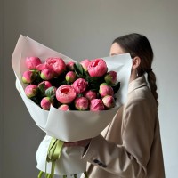 Монобукет из 21 пиона