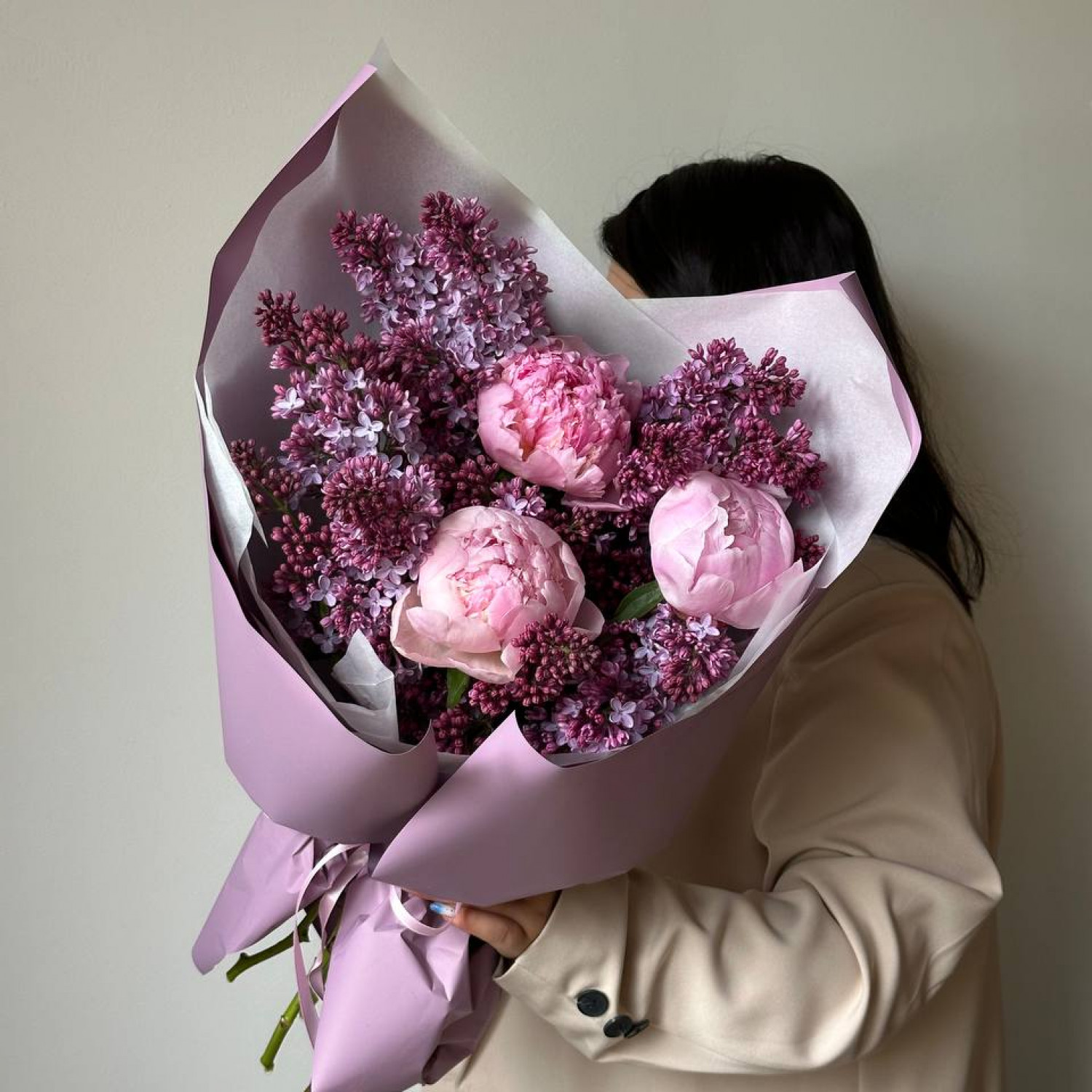 Дуо-букет из Сирени и Пионов