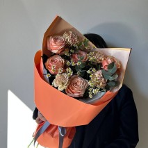 Авторский букет с пионовидными розами Авторский букет с пионовидными розами