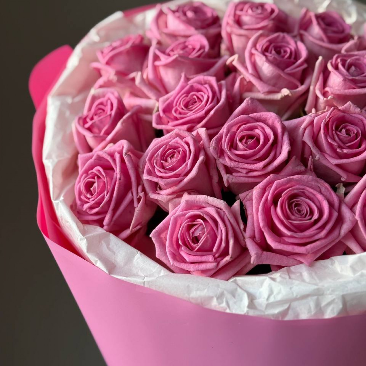 Монобукет из 19 розовых роз 263