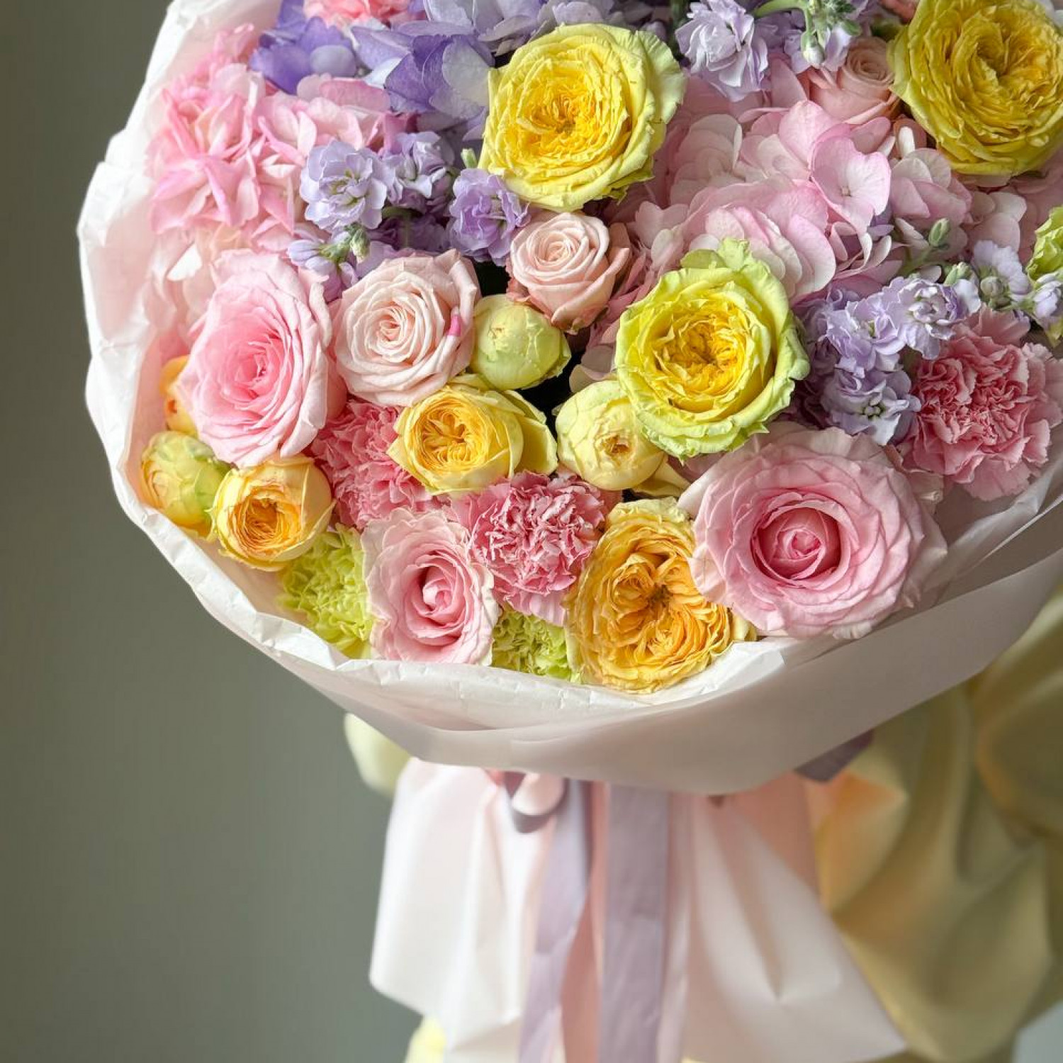 Дофаминовый букет с желтыми розами 264