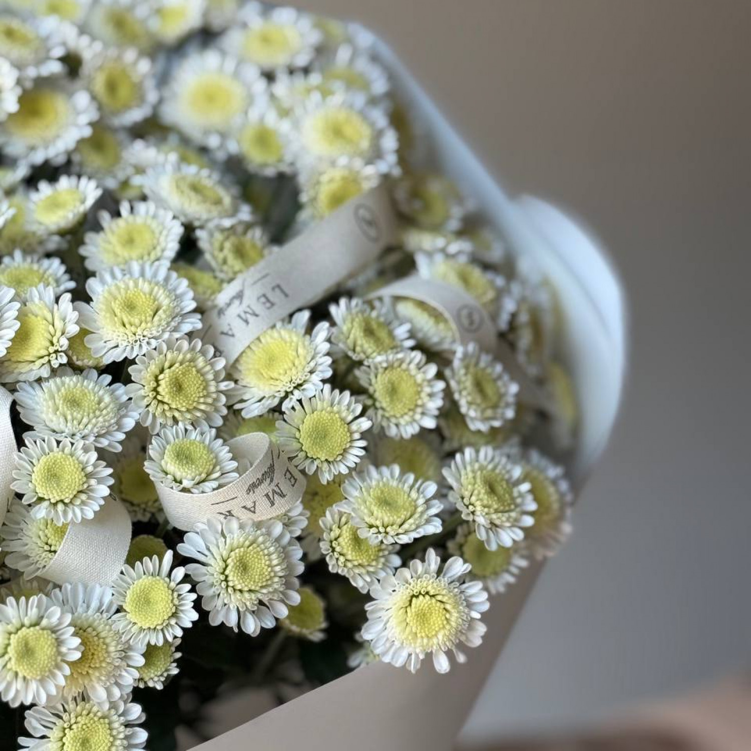 Нежный букет из кустовых хризантем 265