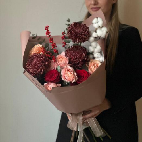 Сборный осенний букет 175