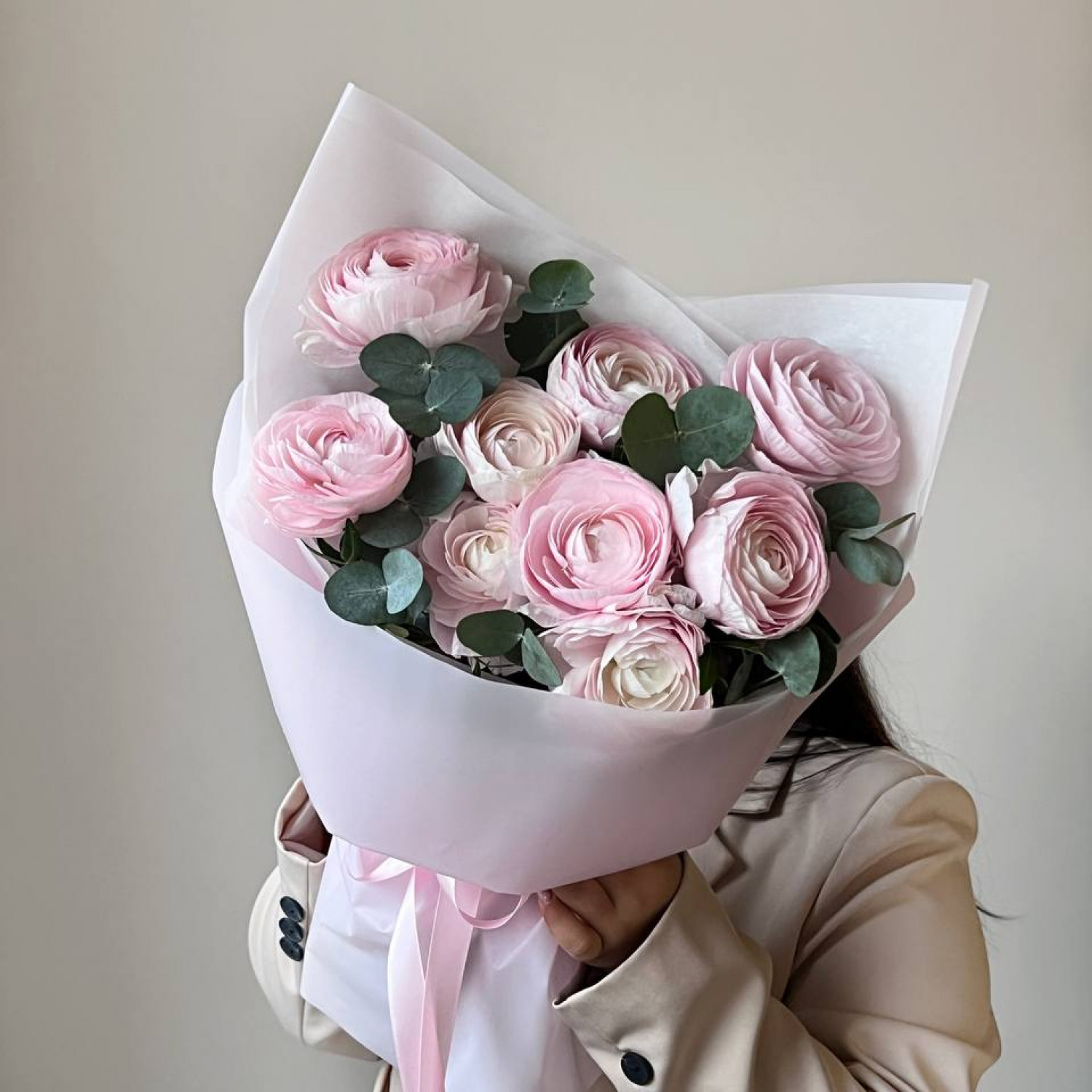 Монобукет из 7 Ранункулюсов