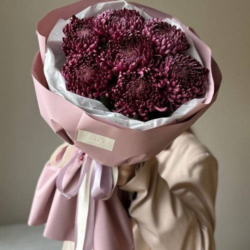 Монобукет их Хризантем Бигуди