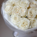 Шикарный букет из 21 белой пионовидной розы 008