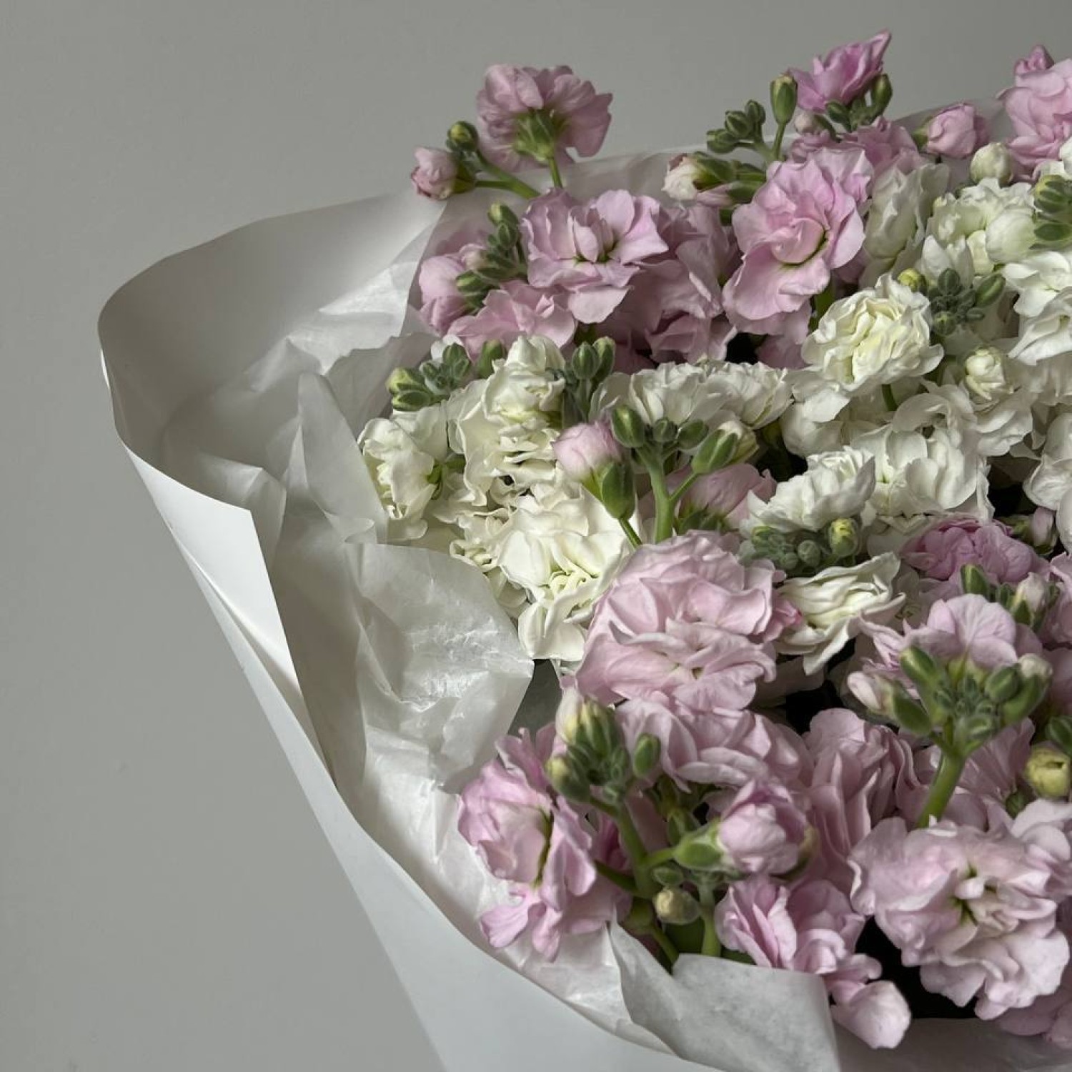 Монобукет из  кустовой Маттиолы