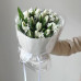 Весенний букет из белых тюльпанов и нарциссов №30