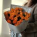 Монобукет из 7 кустовых оранжевых роз