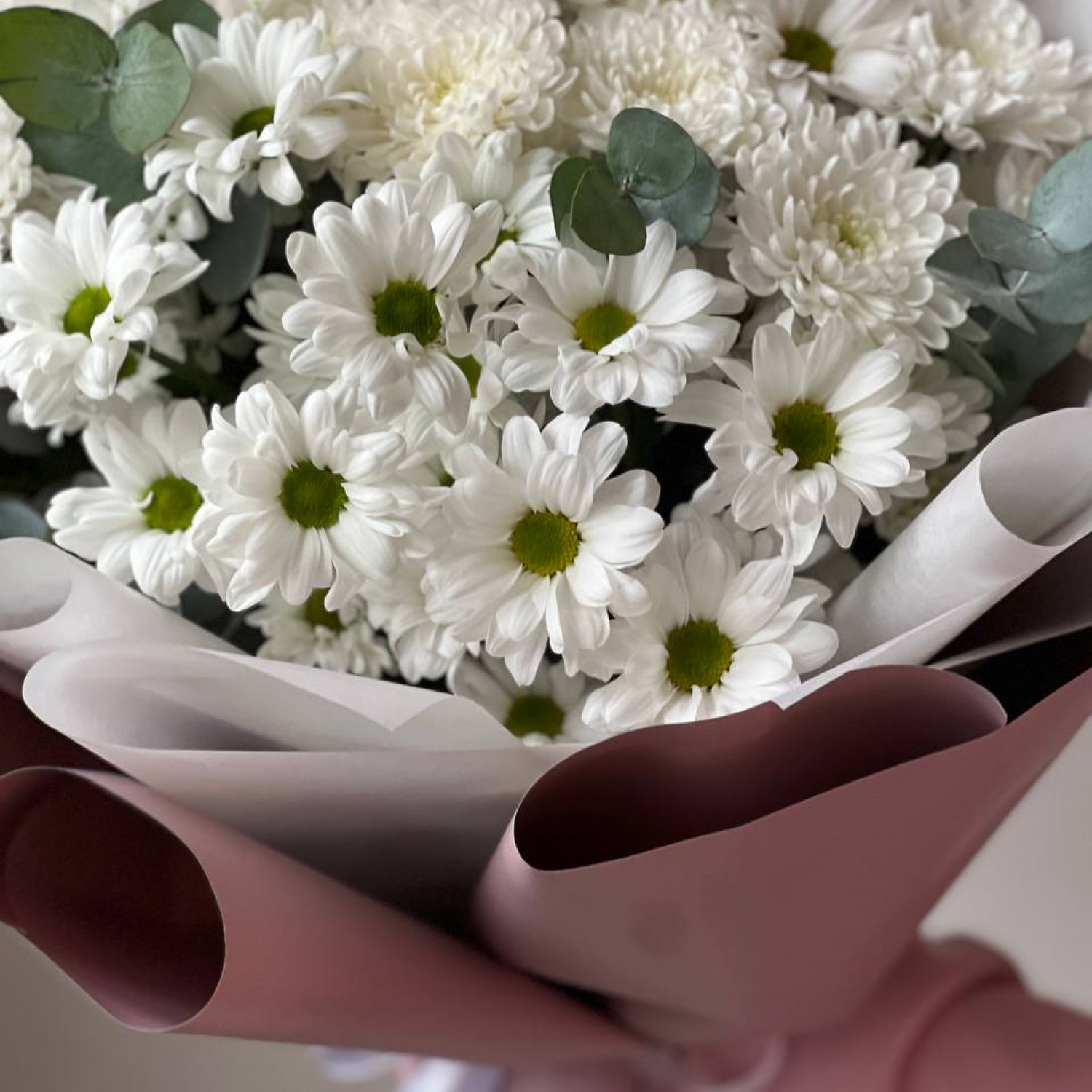 Букет их кустовой хризантемы микс №1