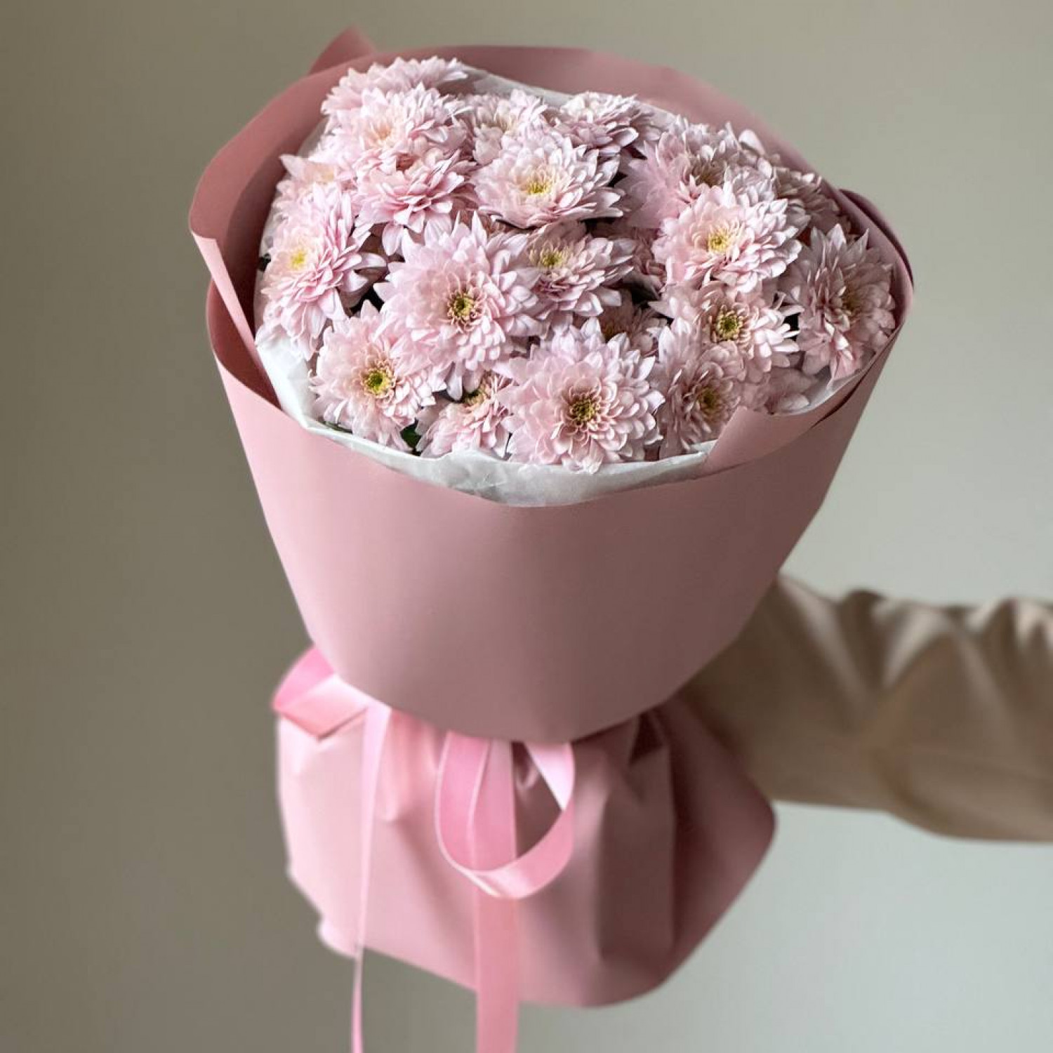 Монобукет из кустовой хризантемы